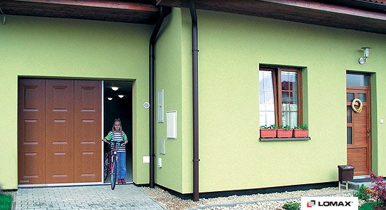Sekční vrata s odsunem pod strop Sekční vrata posuvná do boku